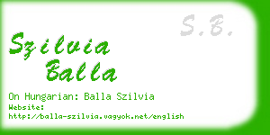 szilvia balla business card